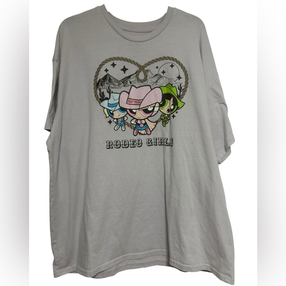 Cartoon Network The Powerpuff Girls "Rodeo Girls" Gray graphic tee XXL